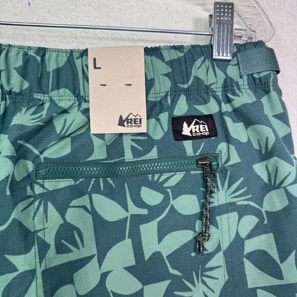 REI Trail Made Amphib Shorts Womens Large Hiking Hike Swim Sun Peak Jasper Green - Picture 5 of 10